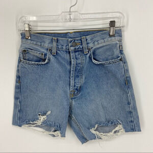 Carmar cutoff denim‎ Shorts Size 26 distressed medium wash